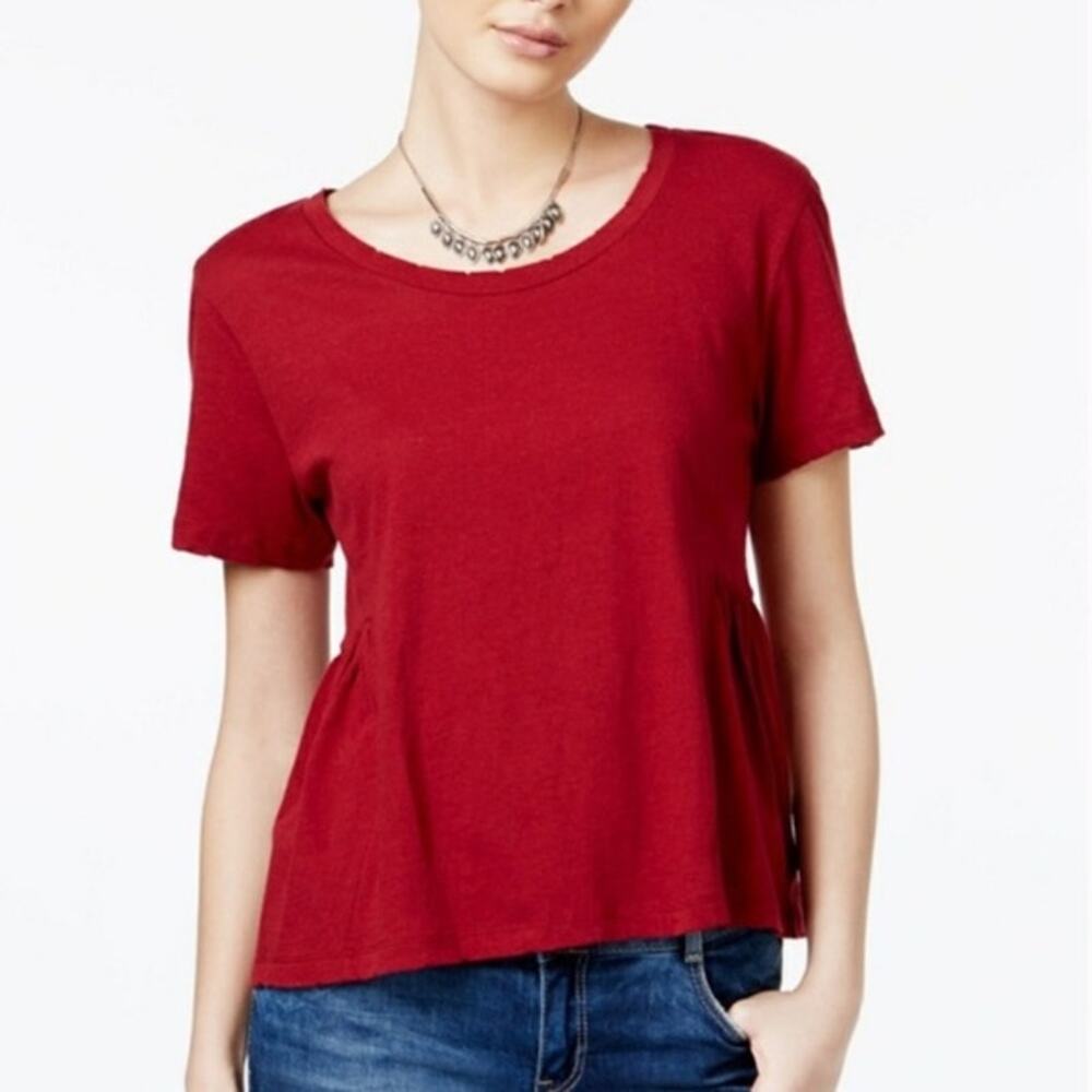 NWT American Rag CIE Burgundy Red Blouse Small
